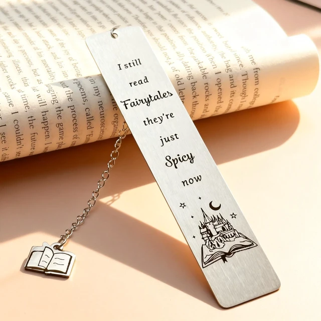 Alt view image 4 of 7 - LovizoL Funny Bookmark Gifts for Women Men, Bookish Birthday Gifts, I Still Read Fairytales They're Just Spicier Now, Book Mark for Best Friends Reader Funny Christmas Gifts Bookmarks for Women Men