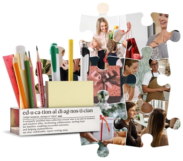 Alt view image 6 of 6 - THRXOBN Educational Diagnostician Gifts for Women, Appreciation Gifts for Educational Diagnostician, Appreciation Pen Holder for Men, Stainless Steel Pen Holder With Inspirational Quotes, WTW3