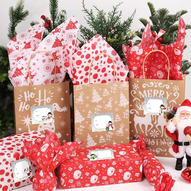 Alt view image 5 of 7 - LOKIPA 120 Pieces Christmas Self Adhesive Gift Tag Stickers, Xmas Stickers Labels for Gifts Christmas Birthday Decor Present Party Bags Cards Envelope