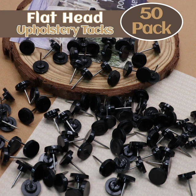 Alt view image 3 of 7 - 50 Pcs Black Flat Push Pins, Plastic Thumb Tacks for Cork Board | Sturdy Steel Needles, Reusable Plastic Box, for Bulletin Board Wall Hangings Office Classroom Home Decor