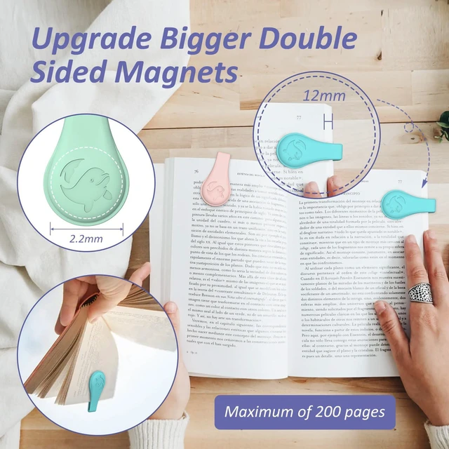 Alt view image 4 of 7 - Magnetic Silicone Cute Dolphin Bookmarks for Reading Book 3 PCS | Extra Strong Magnetic, Bookmark Clip, Book Page Holders Accessories, Gift for Women, Men, Teachers, Readers, Kids