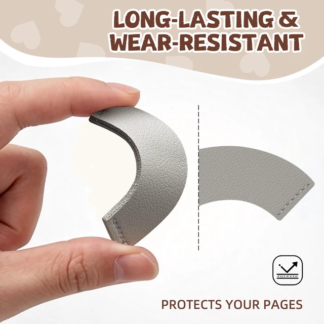 Alt view image 6 of 7 - Vnezakl Arc Shaped Faux Leather Bookmarks Set of 6 Unique Book Markers in Assorted Colors Cute Page Markers for Men Women Reading Books Journal Planners Supplies