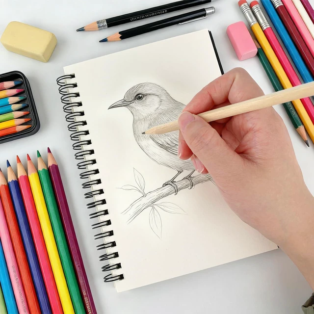 Alt view image 5 of 6 - DSTELIN 2 Pack Spiral Bound Sketchbooks (100 GSM Sketch Paper), 50 Sheets per Pack, 7.5" x 5.1" Sketchbook with Black Hard Cover for Painting, Drawing and Sketching