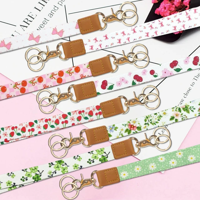Alt view image 7 of 7 - Jusen Lanyard for Keys,Long Neck Strap with Metal Hook for ID Badges,Cute Keychain Lanyard for Women