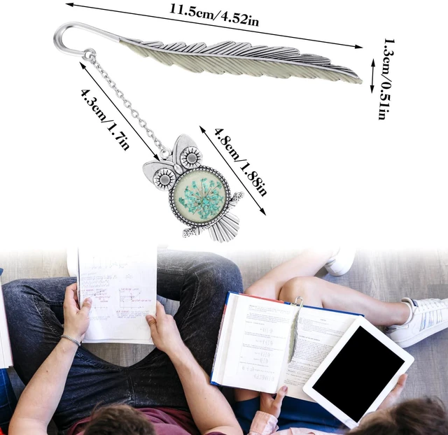 Alt view image 4 of 7 - Jeffdad Fantasy Luminous Bookmark Gifts for Women Girls, Cool Glow in The Dark Butterfly & Owl Bookmarks (Silver)