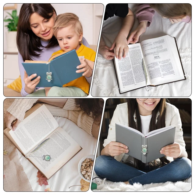 Alt view image 6 of 7 - Jeffdad Fantasy Luminous Bookmark Gifts for Women Girls, Cool Glow in The Dark Butterfly & Owl Bookmarks (Silver)
