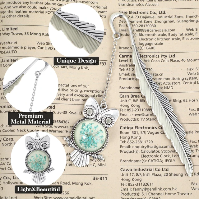 Alt view image 3 of 7 - Jeffdad Fantasy Luminous Bookmark Gifts for Women Girls, Cool Glow in The Dark Butterfly & Owl Bookmarks (Silver)