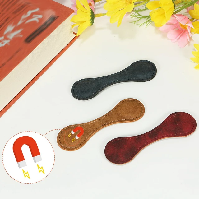 Alt view image 4 of 7 - Magnetic BookmarksMagnetic Leather BookmarkMagnetic Bookmarks for WomenGifts for Women, Book Lovers, Family, Friends, Kids, Readers
