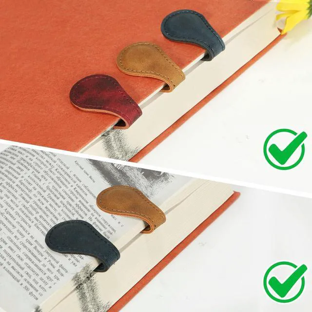 Alt view image 6 of 7 - Magnetic BookmarksMagnetic Leather BookmarkMagnetic Bookmarks for WomenGifts for Women, Book Lovers, Family, Friends, Kids, Readers