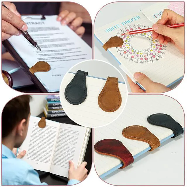 Alt view image 7 of 7 - Magnetic BookmarksMagnetic Leather BookmarkMagnetic Bookmarks for WomenGifts for Women, Book Lovers, Family, Friends, Kids, Readers