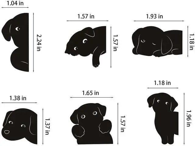 Alt view image 3 of 7 - Magnetic Dog Bookmarks 6Pcs Cute Black Labrador Puppy Book Markers for Dog Lovers - Dog Mom Gifts for Women - Bookish Gifts for Book Lovers - Page Markers for Reading Journal Planner