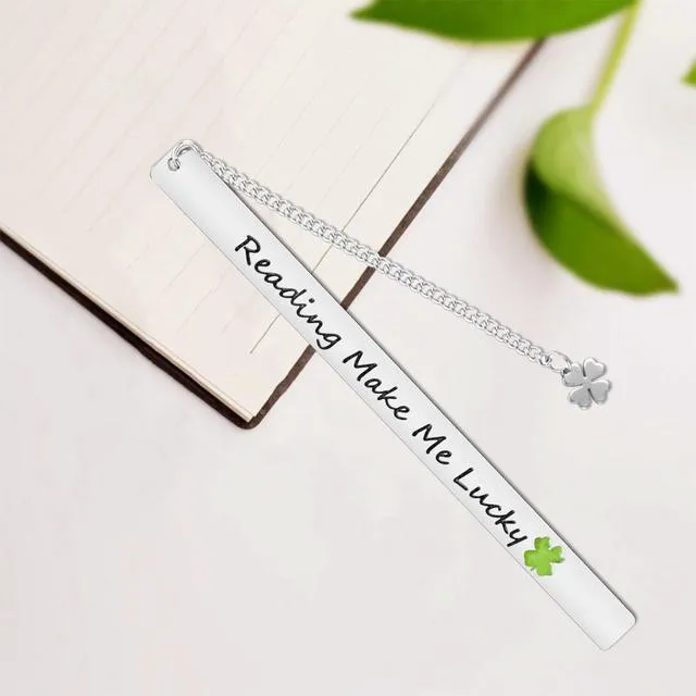 Alt view image 4 of 6 - Teacher Appreciation Gifts, Cute Flower Metal Bookmarks for Book Lovers Students Friends Women Anniversary Christmas Birthday Graduation Valentine's Day (Reading Make Me Lucky)
