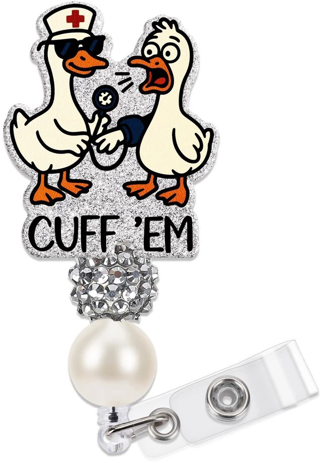 Main image of Koazava Silly Goose Bagde Reel for Nurse, Funny Badge Reel with Retractable Clip, Cute ID Name Tag Badges Holder for Nursing Students Teachers Doctor RN CNA LPN Gifts