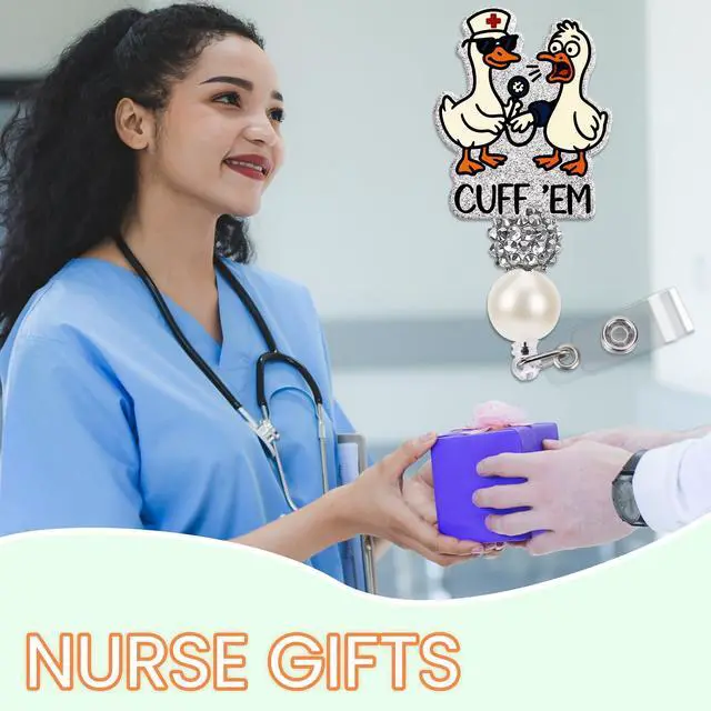 Alt view image 7 of 7 - Koazava Silly Goose Bagde Reel for Nurse, Funny Badge Reel with Retractable Clip, Cute ID Name Tag Badges Holder for Nursing Students Teachers Doctor RN CNA LPN Gifts