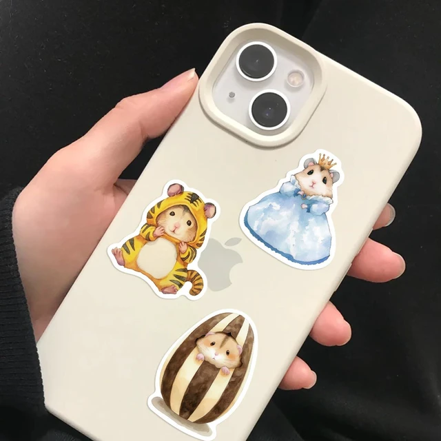 Alt view image 3 of 7 - Cute Hamster Stickers 50Pcs Funny Cartoon Hello Hamster Pets Animals Vinyl Sticker for Laptops Kids Boys Girls Decorative Phone Guitar Helmet Scrapbook Graffiti Label Decals