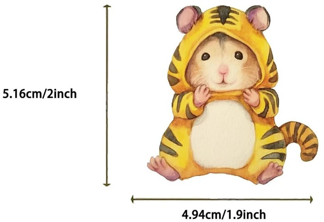 Alt view image 4 of 7 - Cute Hamster Stickers 50Pcs Funny Cartoon Hello Hamster Pets Animals Vinyl Sticker for Laptops Kids Boys Girls Decorative Phone Guitar Helmet Scrapbook Graffiti Label Decals