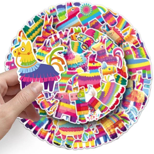 Alt view image 4 of 7 - 50Pcs Pinata Stickers, Waterproof Vinyl Colorful Party Decals for Laptop, Phone, Skateboard, Luggage - Decorative Stickers for Kids, Boys, Girls, Adults (Perfect for Holidays & Birthdays)