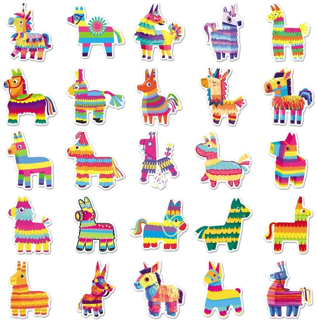 Alt view image 6 of 7 - 50Pcs Pinata Stickers, Waterproof Vinyl Colorful Party Decals for Laptop, Phone, Skateboard, Luggage - Decorative Stickers for Kids, Boys, Girls, Adults (Perfect for Holidays & Birthdays)