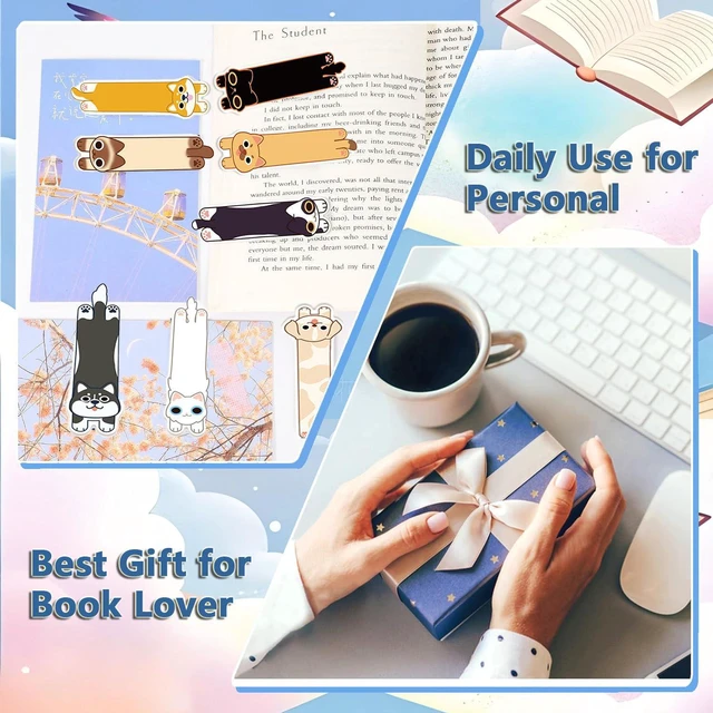 Alt view image 3 of 7 - 30 Pcs Cat Dog Bookmarks Cute Cats Dogs Theme Paper Bookmarks for Adult Cats Dogs Book Markers for Students Teachers School Home Office Reading Book Lovers,30 Styles