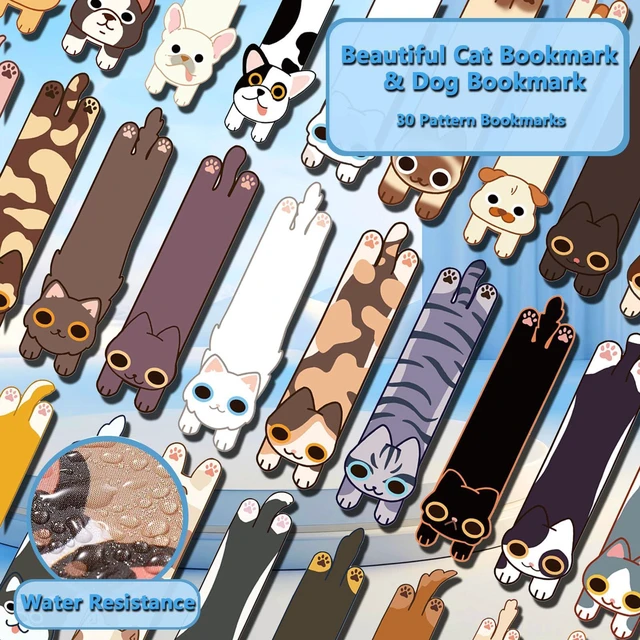 Alt view image 5 of 7 - 30 Pcs Cat Dog Bookmarks Cute Cats Dogs Theme Paper Bookmarks for Adult Cats Dogs Book Markers for Students Teachers School Home Office Reading Book Lovers,30 Styles