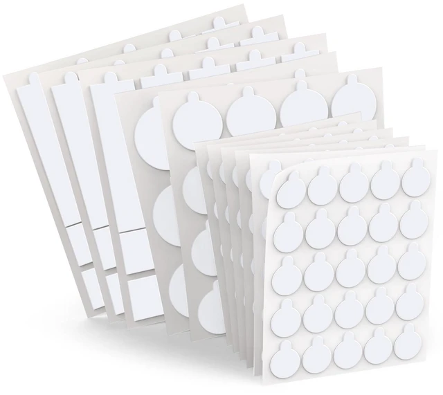 Main image of Double Sided Tape for Walls, 220 Pcs Clear Sticky Tack Dots with Tear Tabs | Removable Mounting Putty Adhesive Strips No Damage Trace for Hanging Picture Poster Decorations Art Craft Party Supplies