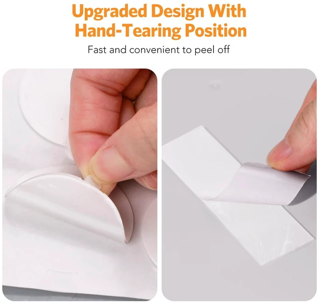 Alt view image 3 of 7 - Double Sided Tape for Walls, 220 Pcs Clear Sticky Tack Dots with Tear Tabs | Removable Mounting Putty Adhesive Strips No Damage Trace for Hanging Picture Poster Decorations Art Craft Party Supplies