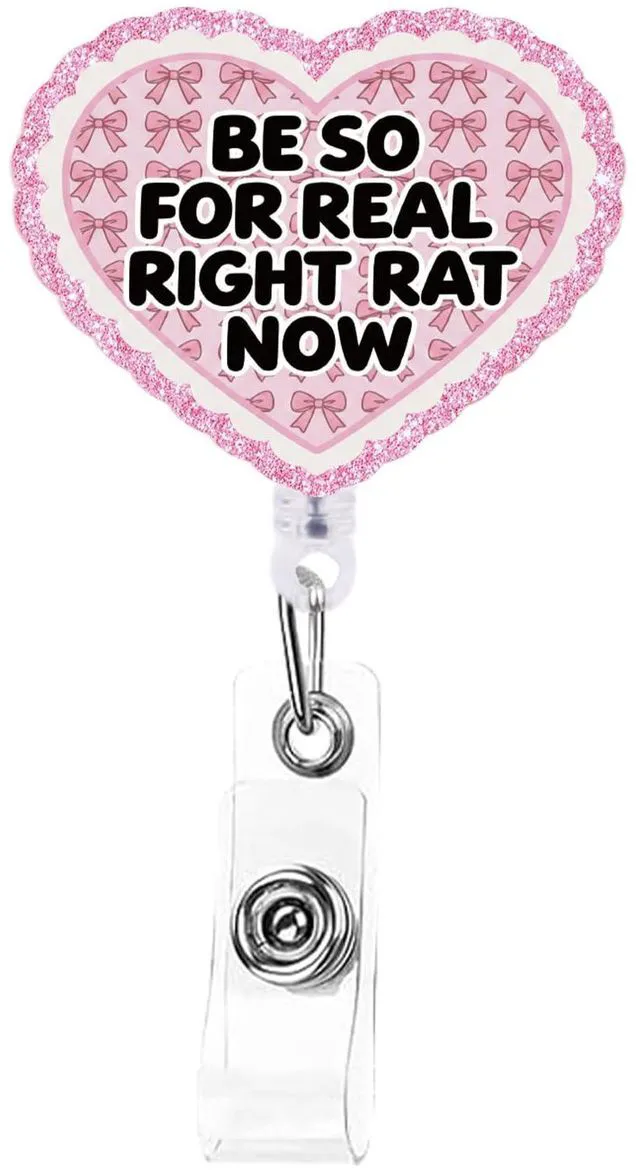 Main image of AFRITEE Nurse Badge Reel, Pink Love Bow Retractable ID Badge Holder for Nursing, Acrylic Glitter Badge with Alligator Clip Funny Gifts for Medical Assistant LPN CNA