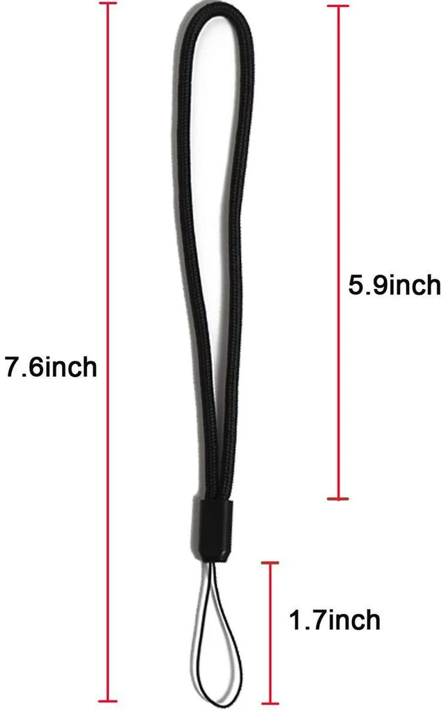 Alt view image 2 of 7 - AMUU 12 Pcs Wrist Lanyards Black Short Small Hand Strap Lightweight | Lanyard for Pen,Umbrella,USB,Keys,Keychains,Water Cup,Water bottle
