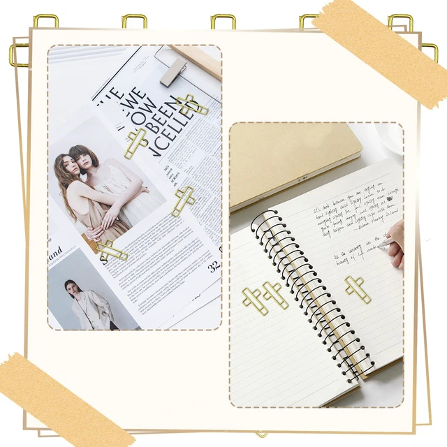 Alt view image 4 of 6 - 50 PCS Gold Cross Paper Clips Bible Paper Clips - Versatile Bible Study Supplies for Christian Office and Home, Also Great as Journaling Papers Clip and Bookmarks