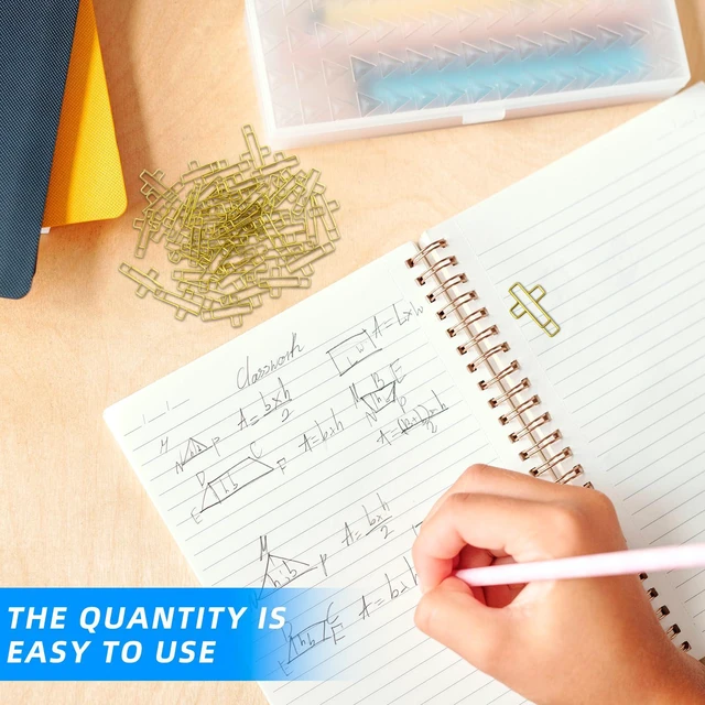 Alt view image 5 of 6 - 50 PCS Gold Cross Paper Clips Bible Paper Clips - Versatile Bible Study Supplies for Christian Office and Home, Also Great as Journaling Papers Clip and Bookmarks