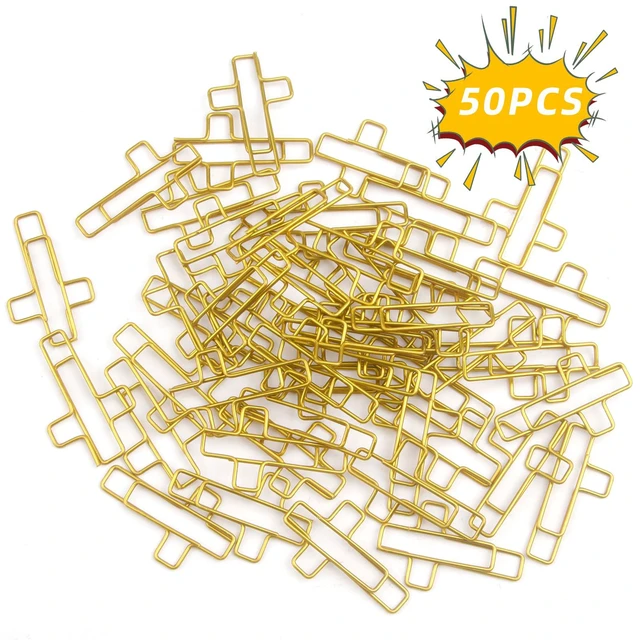 Alt view image 6 of 6 - 50 PCS Gold Cross Paper Clips Bible Paper Clips - Versatile Bible Study Supplies for Christian Office and Home, Also Great as Journaling Papers Clip and Bookmarks