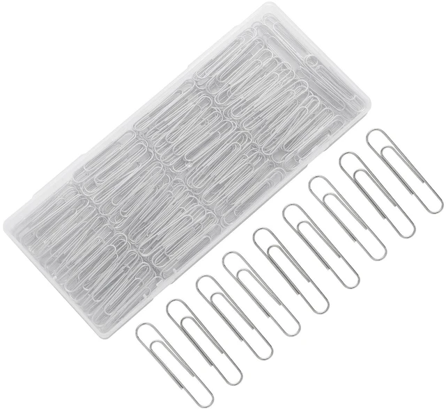 Main image of PLUMEQUICK 280 Pcs Large Paper Clips, 2 Inch Jumbo Paperclip, Stainless Steel Paper Clips Large, Silver Paperclips for Home, School, Office Supplies