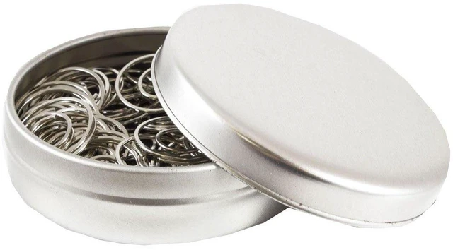 Main image of JAM PAPER Circular Paper Clips - Round Paperclips - Silver - 50/Pack