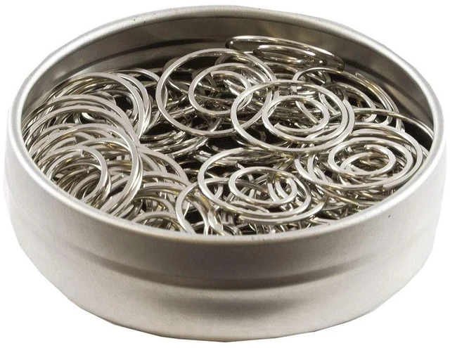 Alt view image 2 of 5 - JAM PAPER Circular Paper Clips - Round Paperclips - Silver - 50/Pack