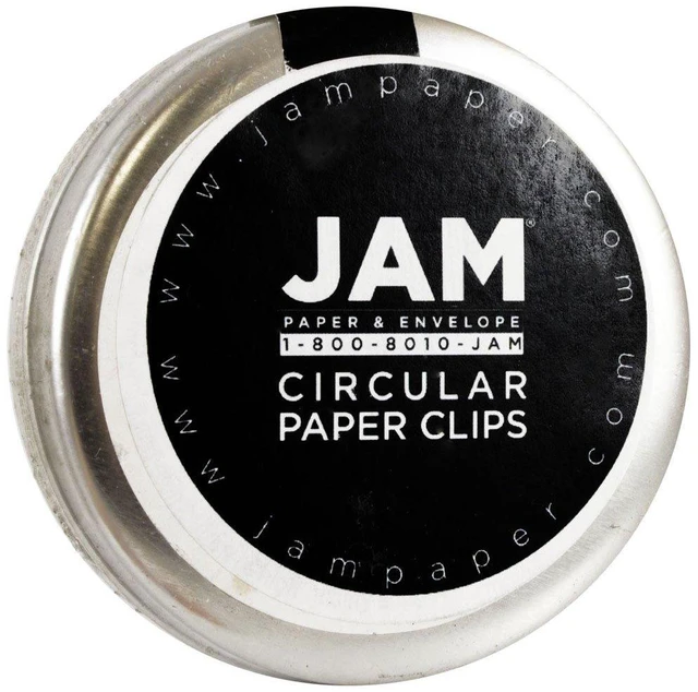 Alt view image 4 of 5 - JAM PAPER Circular Paper Clips - Round Paperclips - Silver - 50/Pack