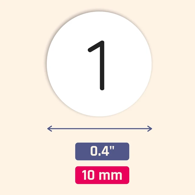 Alt view image 5 of 7 - 25 Sheets, 1 to 100, Number Stickers Labels - 0.4" Round, Pack of 2500