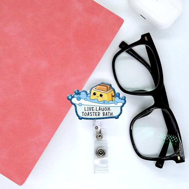 Alt view image 4 of 6 - Retractable Badge Holder with ID Clip - Acrylic Badge Accessory for Nurses, Office Workers, Teachers & Students