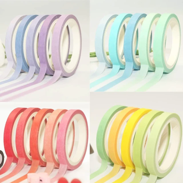 Alt view image 6 of 7 - Maartla 20 Rolls Washi Tape Set, Rainbow Washi Tape Colorful Masking Tape 7.5mm Wide, Thin Decorative Tape for Bullet Journal, Book, Planner, Scrapbooking, DIY Arts Crafts