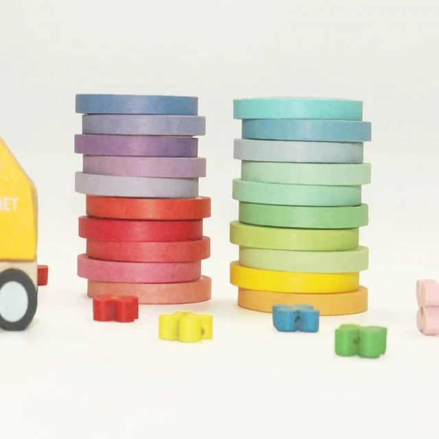 Alt view image 7 of 7 - Maartla 20 Rolls Washi Tape Set, Rainbow Washi Tape Colorful Masking Tape 7.5mm Wide, Thin Decorative Tape for Bullet Journal, Book, Planner, Scrapbooking, DIY Arts Crafts