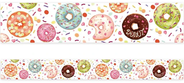 Alt view image 2 of 7 - Fancy Land Donut Bulletin Board Border Classroom Decorations | 36 feet, Straight, Party Decoration, Roll