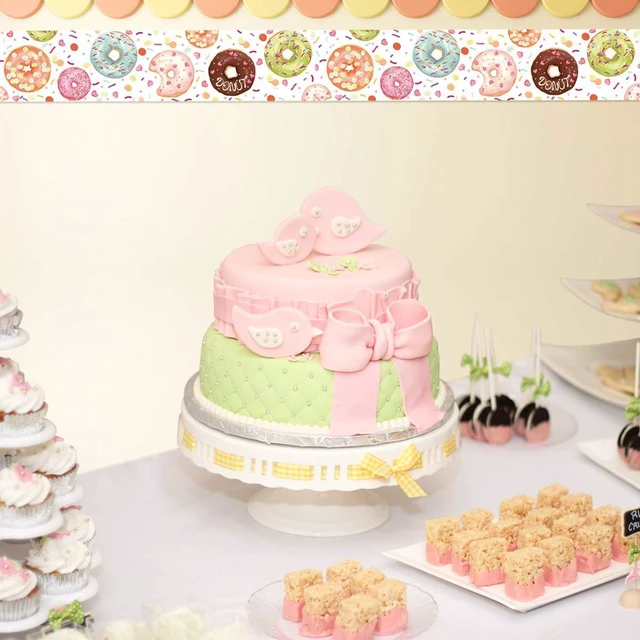 Alt view image 4 of 7 - Fancy Land Donut Bulletin Board Border Classroom Decorations | 36 feet, Straight, Party Decoration, Roll