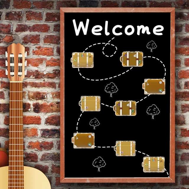 Alt view image 2 of 6 - Junkin 60 Pieces Travel Map Luggage Cutouts, Travel Classroom Decor | World Travels Bulletin Board Decorations, Locker Decoration, Adventure Theme Party, for Back to School, Office, Home, Teacher