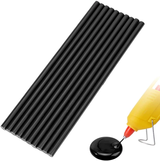 Main image of WWYICHEN 10 Pieces Mini Hot Glue Gun Sticks 7mm x 200mm Hot Melt Glue Sticks for DIY Art Craft, Black