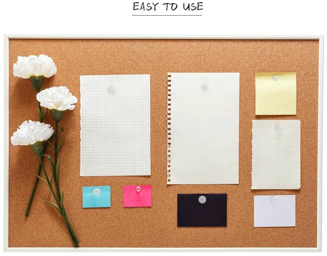 Alt view image 7 of 7 - 120 Count Clear Push Pins - Thumb Tacks for Wall Hangings, Cork Board, Plastic Flat Head Pins