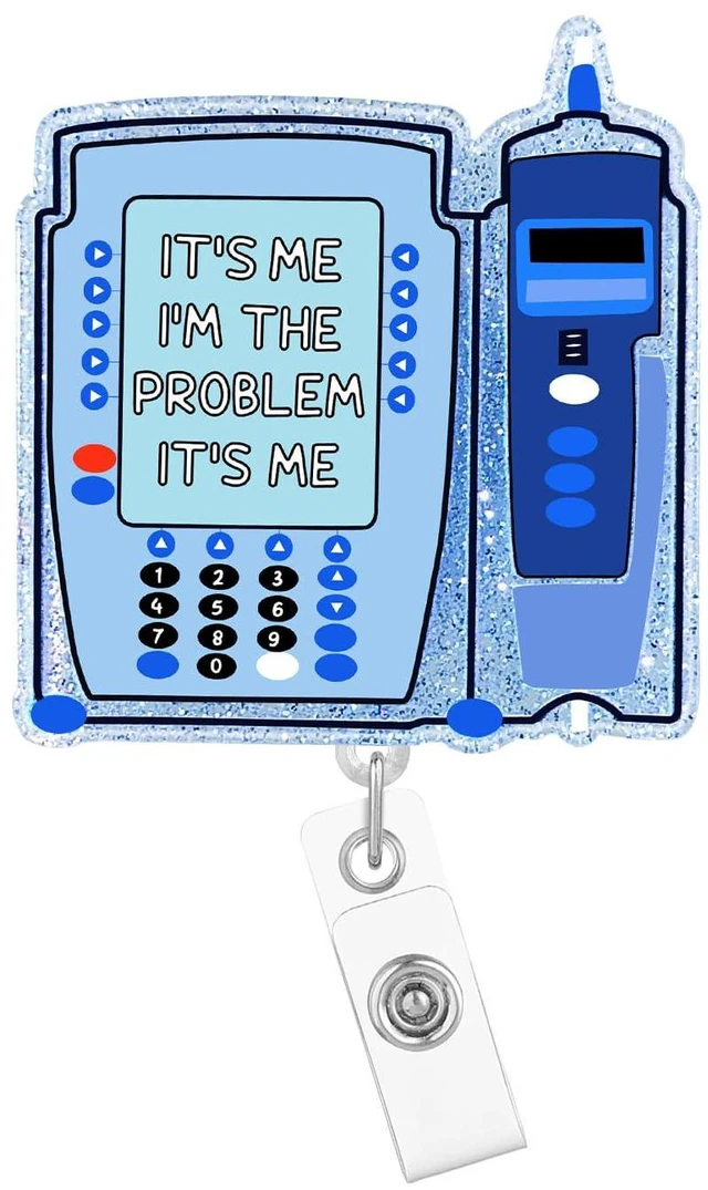 Main image of Arakulago Funny Nurse Badge Reel Retractable Nursing Badge Holder with ID Clip Medical It's Me, I'm The Problem Accessories RN CNA Name Badge Clip Doctor Assistant Hospital Acrylic ID Name Card Bl317