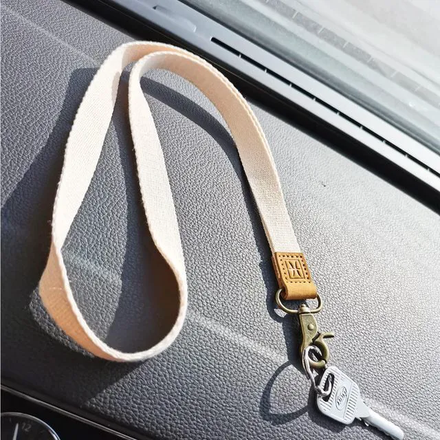 Alt view image 4 of 4 - QIAQIAYU Lanyard for key Lanyard Key Chain ID Card Badge Holder Key Chain Holder (B Light yellow)