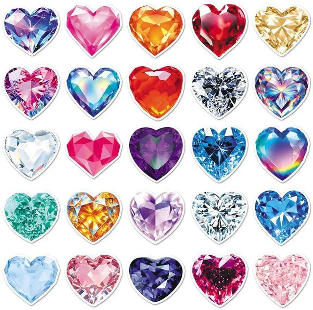 Alt view image 3 of 6 - Diamonds Stickers Pack |50 Pcs| Cartoon Vinyl Waterproof Stickers for Laptop Computer Phone Luggage Flasks Water Bottle Bike Car Notebook Tablet,Decorative Decals Pack