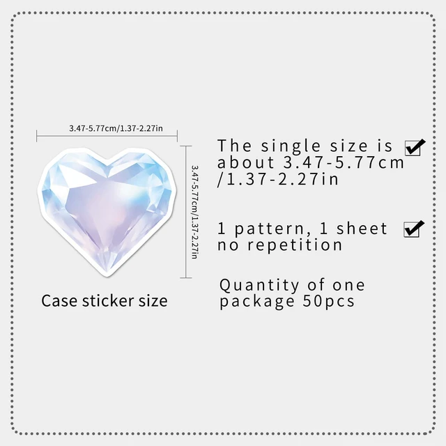 Alt view image 4 of 6 - Diamonds Stickers Pack |50 Pcs| Cartoon Vinyl Waterproof Stickers for Laptop Computer Phone Luggage Flasks Water Bottle Bike Car Notebook Tablet,Decorative Decals Pack