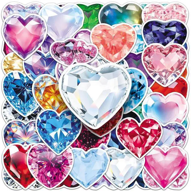 Alt view image 5 of 6 - Diamonds Stickers Pack |50 Pcs| Cartoon Vinyl Waterproof Stickers for Laptop Computer Phone Luggage Flasks Water Bottle Bike Car Notebook Tablet,Decorative Decals Pack