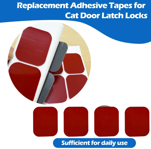 Alt view image 7 of 7 - MCOTOP Cat Door Latch Locks Replacement Adhesive Tapes, 10 Pcs | No Drilling or Tools Required, Strong Adhesive, Remove Without Leaving Trace, Premium Double-Sided Adhesive Upgraded